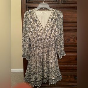 MAX Studio floral print ruffle hem spring dress.